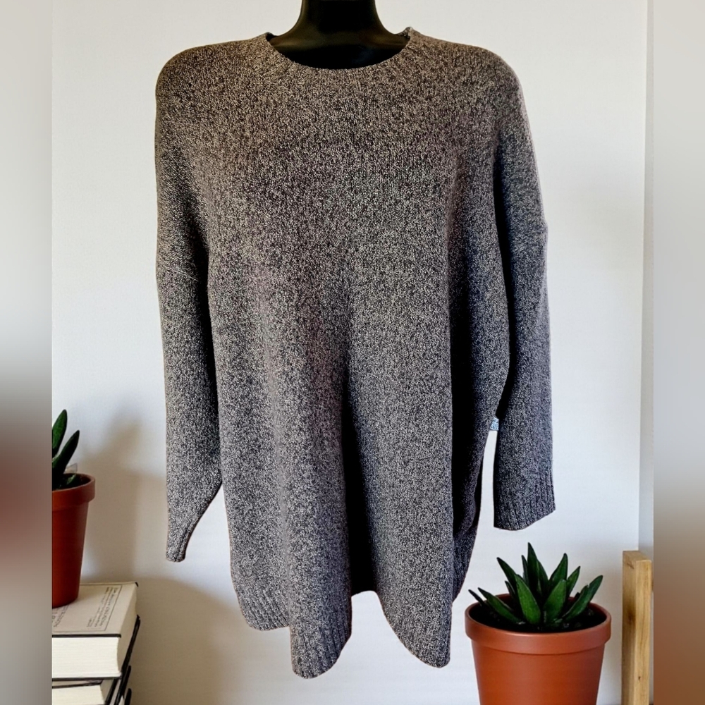 Zara Brown Speckled Soft Knit Oversized Unisex Sweater